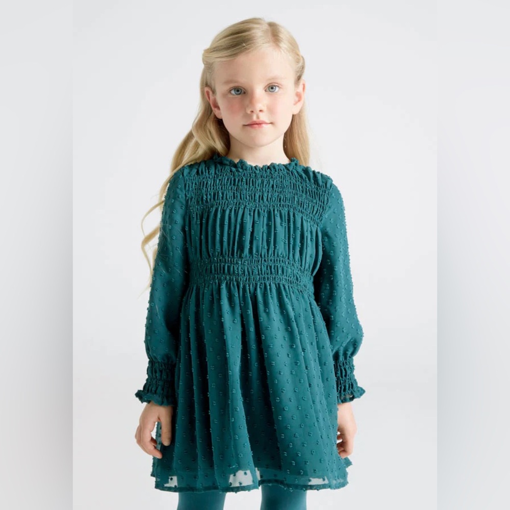Size 6 Girls Mayoral Christmas Green Kids Formal Dress